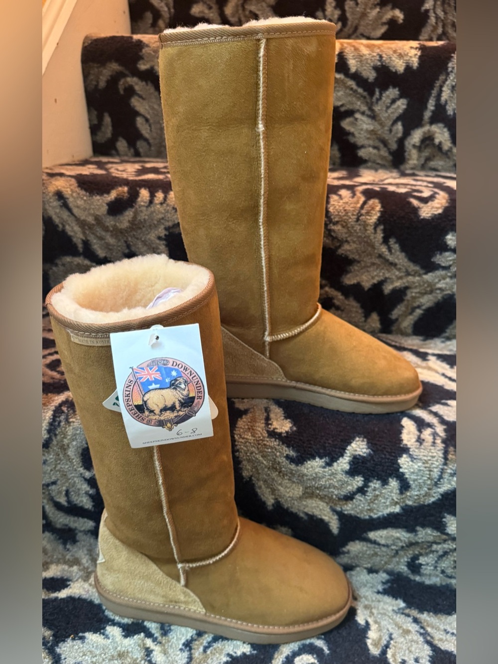 UGG Tall Suede Boots in Chestnut